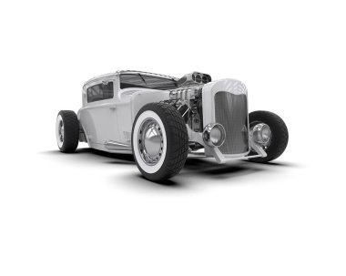 Klasik araba, 3 boyutlu..