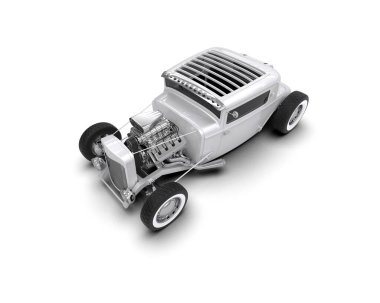 Eski model antika araba.