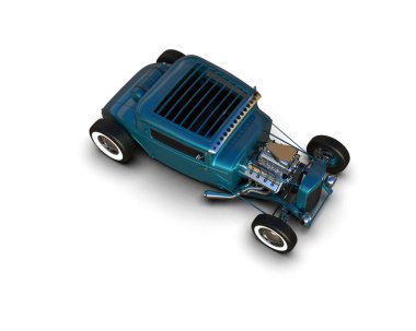 Eski model oyuncak kamyonet. beyaz arkaplanda izole.