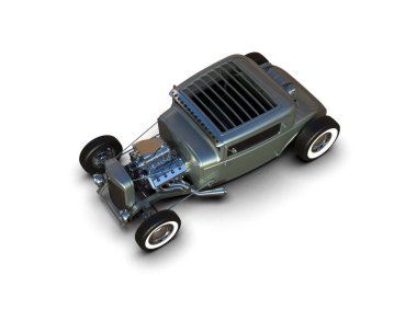 beyaz arka planda izole edilmiş oyuncak araba