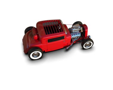 beyaz arkaplanda izole edilmiş oyuncak araba