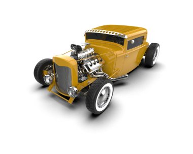 Klasik araba, yan görünüm.