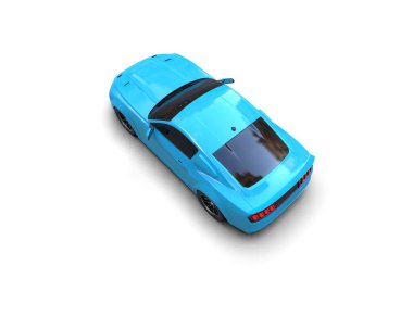 Beyaz arka planda izole edilmiş kaslı araba. 3d oluşturma 