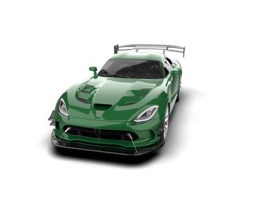 Beyaz arka planda izole edilmiş kaslı araba. 3d oluşturma 