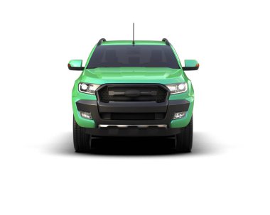 Pickup truck isolated on white background. 3d rendering - illustration