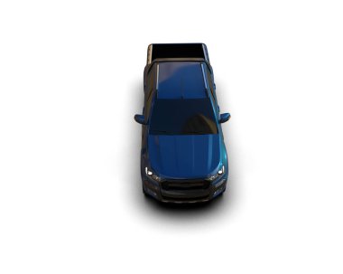 Pickup truck isolated on white background. 3d rendering - illustration