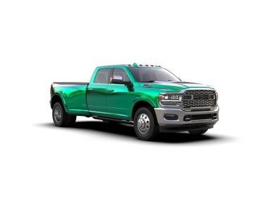 Pickup truck isolated on white background. 3d rendering - illustration