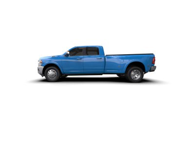 Pickup truck isolated on white background. 3d rendering - illustration