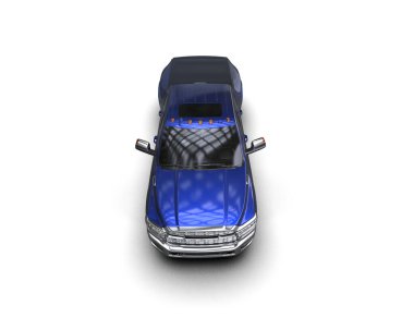 Pickup truck isolated on white background. 3d rendering - illustration