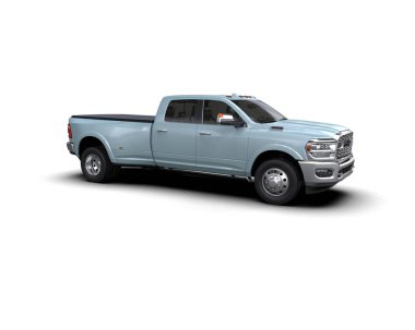 Pickup truck isolated on white background. 3d rendering - illustration