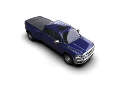 Pickup truck isolated on white background. 3d rendering - illustration