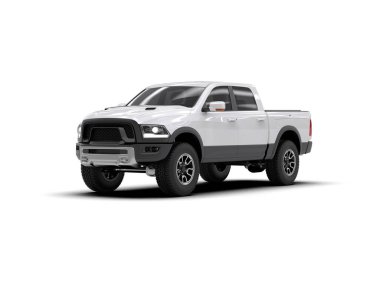 Gölgeli beyaz kamyonet