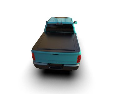 mavi pikap araba - 3 boyutlu resim