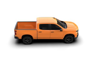 Siyah gölgeli turuncu kamyonet