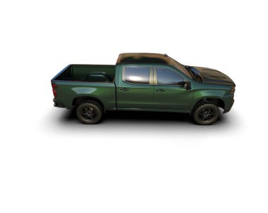 yeşil SUV arabası - 3D görüntüleme