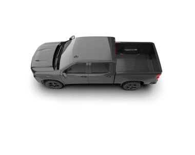 Pickup truck isolated on white background. 3d rendering - illustration