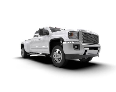 Pickup truck isolated on white background. 3d rendering - illustration