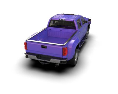 Pickup truck isolated on white background. 3d rendering - illustration