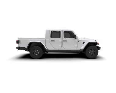 beyaz arkaplanda modern SUv