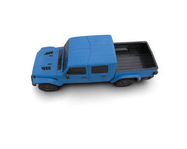 mavi araba üzerinde beyaz izole