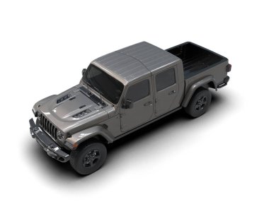 Modern araba beyaz arka planda izole edilmiş. 3d illüstrasyon