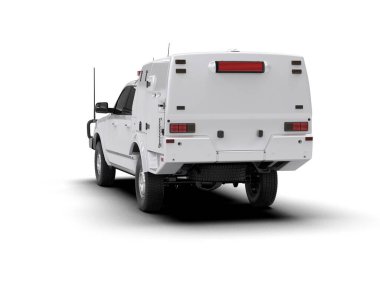 Pickup truck isolated on white background. 3d rendering - illustration