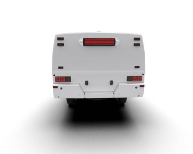 Pickup truck isolated on white background. 3d rendering - illustration