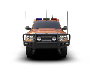 Pickup truck isolated on white background. 3d rendering - illustration