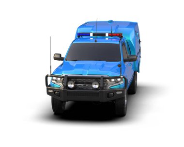 Pickup truck isolated on white background. 3d rendering - illustration