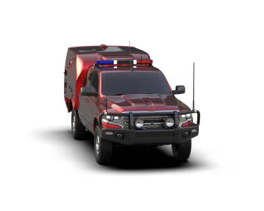 Pickup truck isolated on white background. 3d rendering - illustration