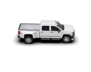 Modern ticari kamyon beyazda izole edilmiş..