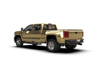 Kamyonet beyaz arka planda izole edildi. 3d görüntüleme - illüstrasyon