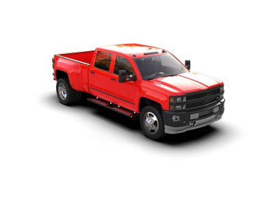 Kamyonet beyaz arka planda izole edildi. 3d görüntüleme - illüstrasyon