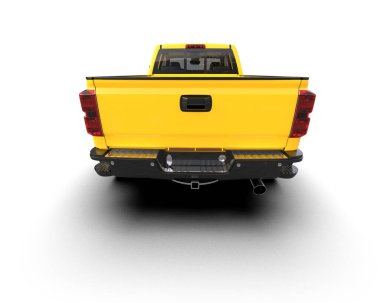 Kamyonet beyaz arka planda izole edildi. 3d görüntüleme - illüstrasyon