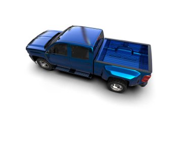 Kamyonet beyaz arka planda izole edildi. 3d görüntüleme - illüstrasyon