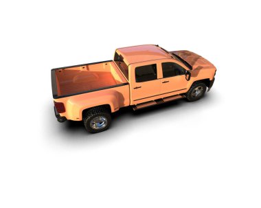 Kamyonet beyaz arka planda izole edildi. 3d görüntüleme - illüstrasyon