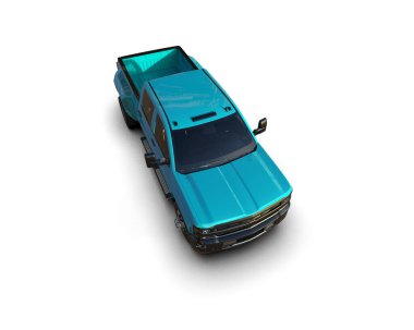 Kamyonet beyaz arka planda izole edildi. 3d görüntüleme - illüstrasyon