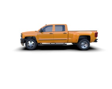 Kamyonet beyaz arka planda izole edildi. 3d görüntüleme - illüstrasyon