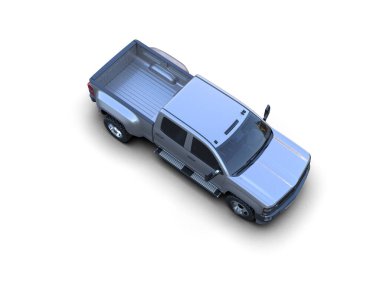 Kamyonet beyaz arka planda izole edildi. 3d görüntüleme - illüstrasyon