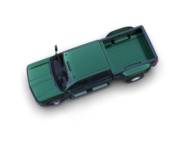 Kamyonet beyaz arka planda izole edildi. 3d görüntüleme - illüstrasyon