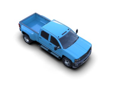 Kamyonet beyaz arka planda izole edildi. 3d görüntüleme - illüstrasyon