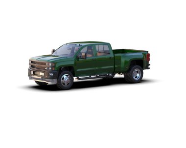 Kamyonet beyaz arka planda izole edildi. 3d görüntüleme - illüstrasyon