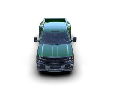 Kamyonet beyaz arka planda izole edildi. 3d görüntüleme - illüstrasyon