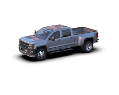 Kamyonet beyaz arka planda izole edildi. 3d görüntüleme - illüstrasyon