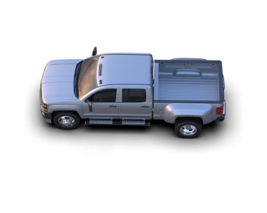 Kamyonet beyaz arka planda izole edildi. 3d görüntüleme - illüstrasyon