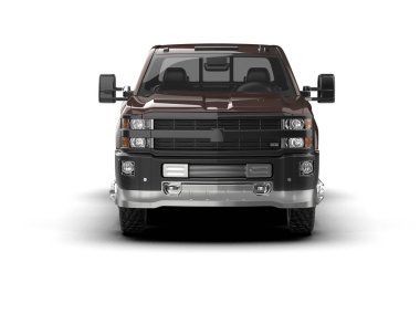 Kamyonet beyaz arka planda izole edildi. 3d görüntüleme - illüstrasyon