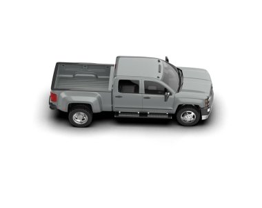 Kamyonet beyaz arka planda izole edildi. 3d görüntüleme - illüstrasyon