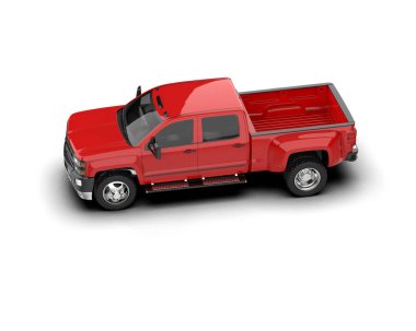 Kamyonet beyaz arka planda izole edildi. 3d görüntüleme - illüstrasyon