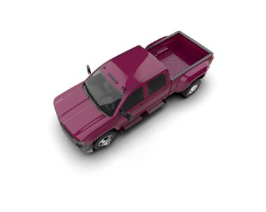 Kamyonet beyaz arka planda izole edildi. 3d görüntüleme - illüstrasyon