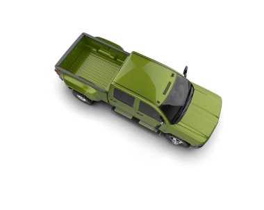 Kamyonet beyaz arka planda izole edildi. 3d görüntüleme - illüstrasyon